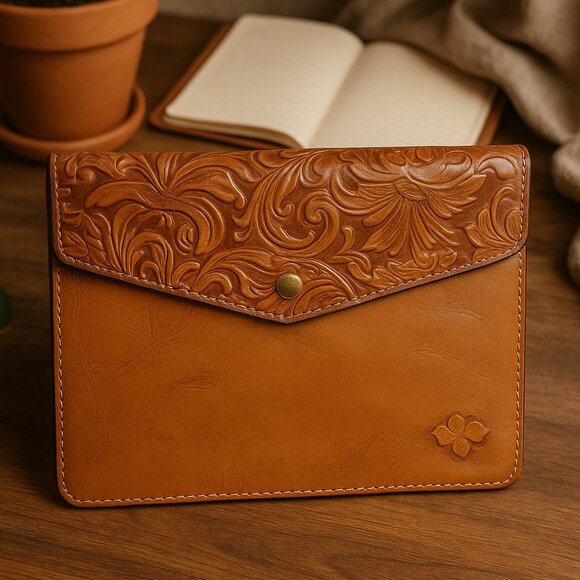 Patricia Nash Genuine Leather Messenger Bag - Picture 2 of 9